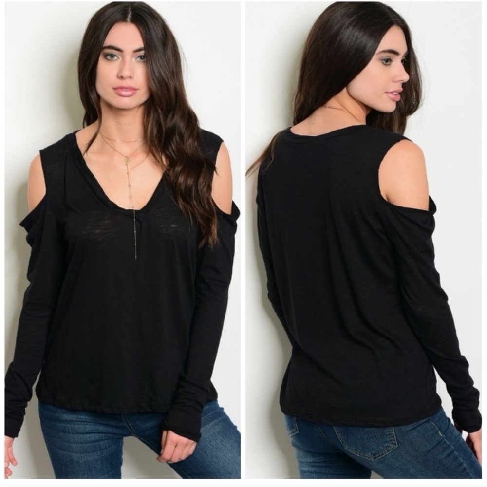 Cold shoulder long sleeve